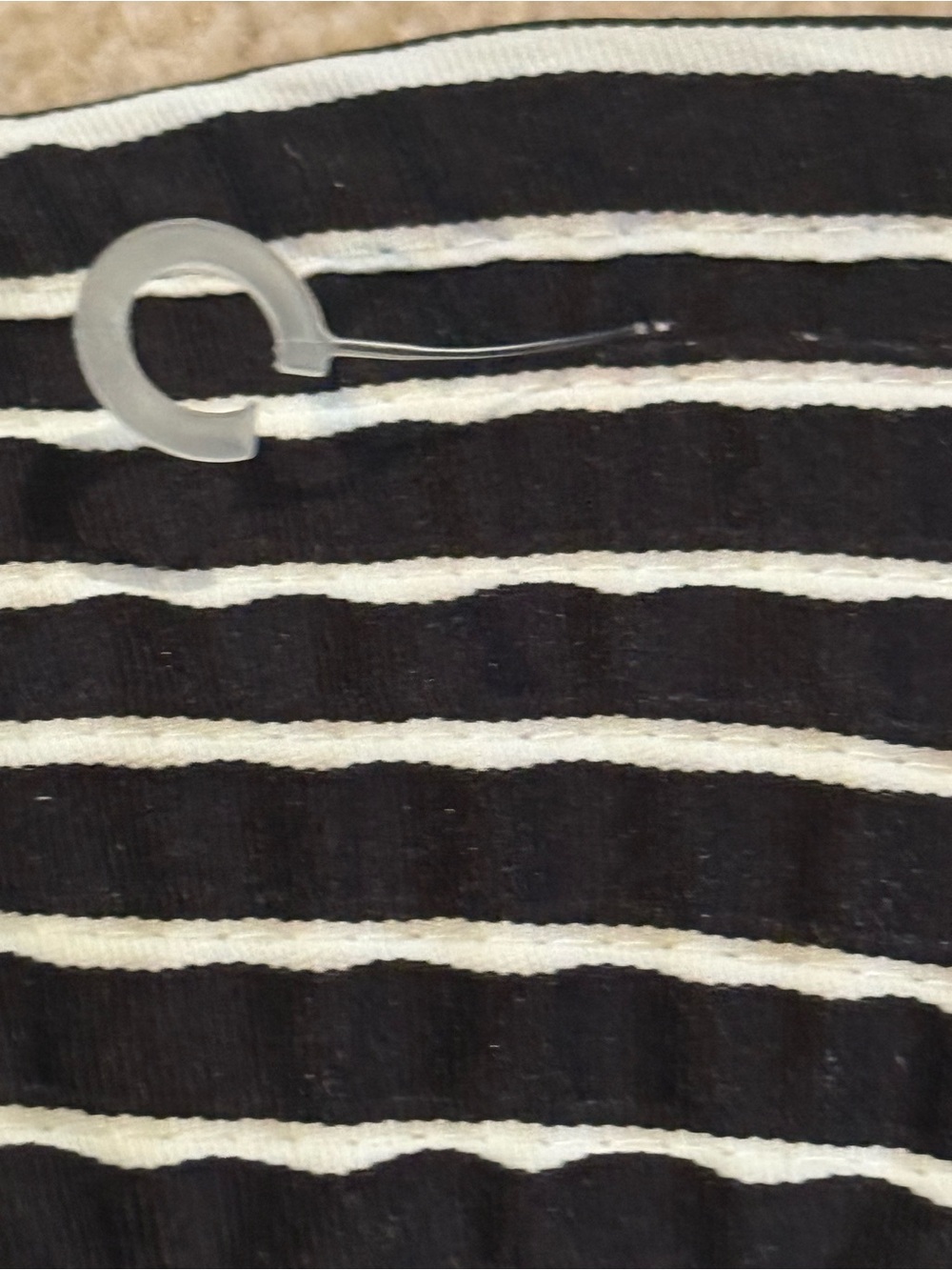 SAN DIEGO HAT COMPANY Black & White Striped Sun Hat UPF 50 - Picture 3 of 6